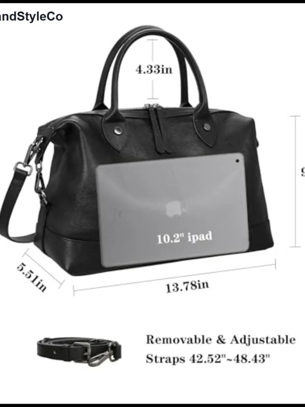 Genuine Leather Satchel Tote Bag Women Large Capacity Top Handle Handbag